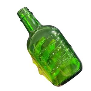 Vintage Buchanan's Scotch Whisky Bottle‎ Green Glass Collectible Display Empty